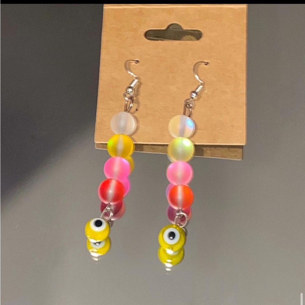 Evil eye earrings